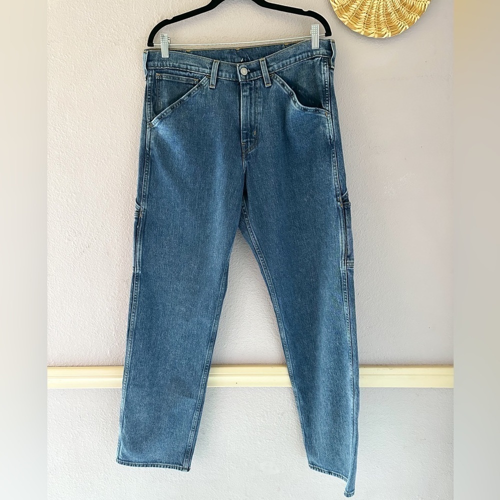 Levi's Y2K 2000s Baggy Carpenter Denim Jeans Mens Workwear W32 L32 - Picture 1 of 4